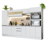 Combo Completo de Cocina 100% MDF 300 cm Frentes Blanco Smart Madesa 01