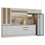 Combo Completo de Cocina 100% MDF 300 cm Blanco Smart Madesa 04