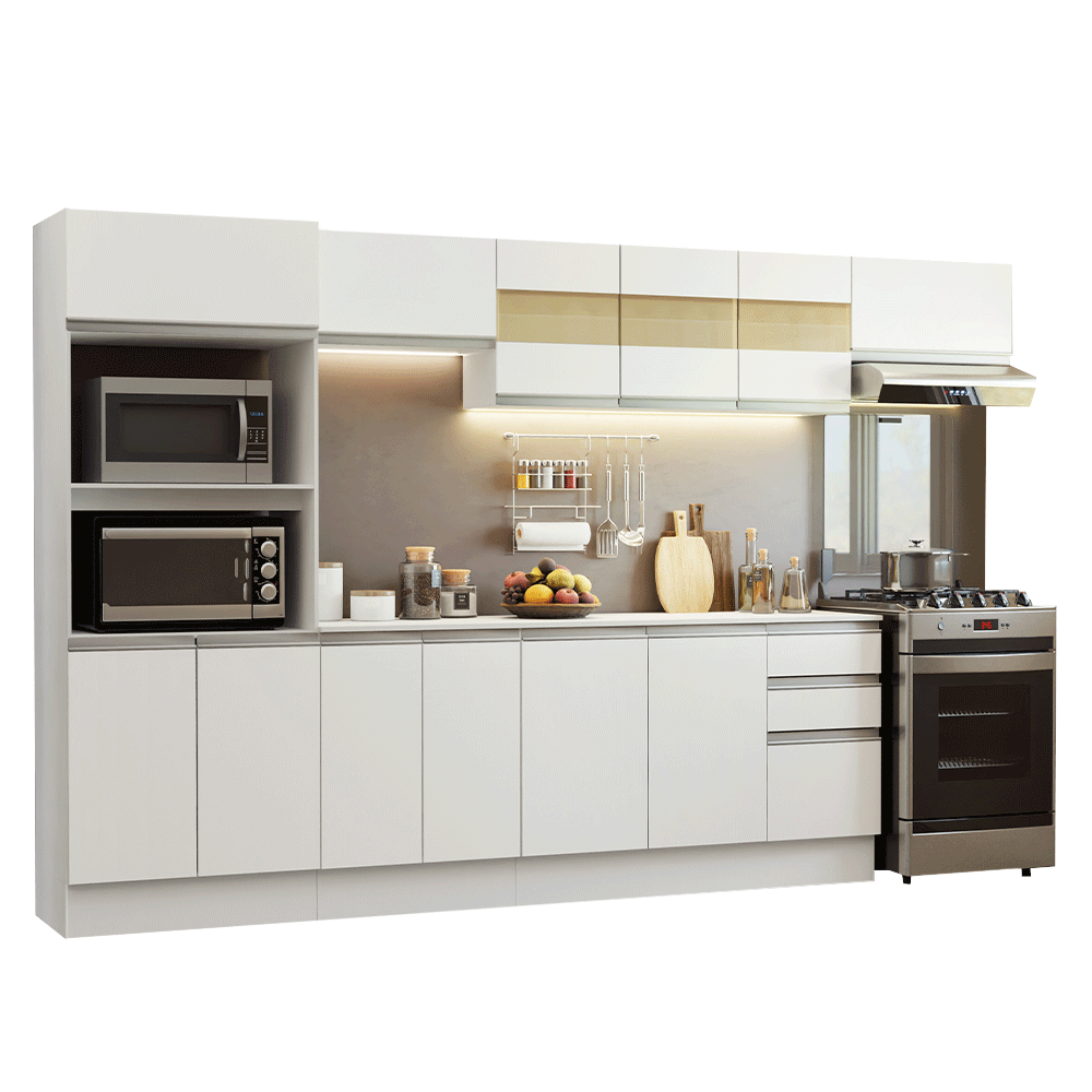 Combo de Cocina 100% MDF 310 cm Smart Blanco 02