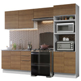 Combo Completo de Cocina 270 cm Blanco/Marrón Stella Madesa 05