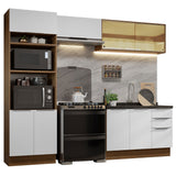 Combo Completo de Cocina 270 cm Marrón/Blanco Stella Madesa 06