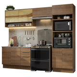 Combo Completo de Cocina 270 cm Marrón Stella Madesa 07