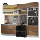 Combo Completo de Cocina 270 cm Blanco/Marrón Stella Madesa 07