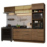 Combo Completo de Cocina 270 cm Marrón Stella Madesa 08