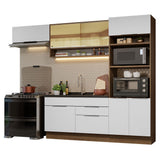 Combo Completo de Cocina 270 cm Marrón/Blanco Stella Madesa 09