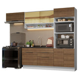 Combo Completo de Cocina 270 cm Blanco/Marrón Stella Madesa 09