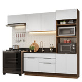 Combo Completo de Cocina 270 cm Marrón/Blanco Stella Madesa 10