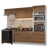 Combo Completo de Cocina 270 cm Blanco/Marrón Stella Madesa 10