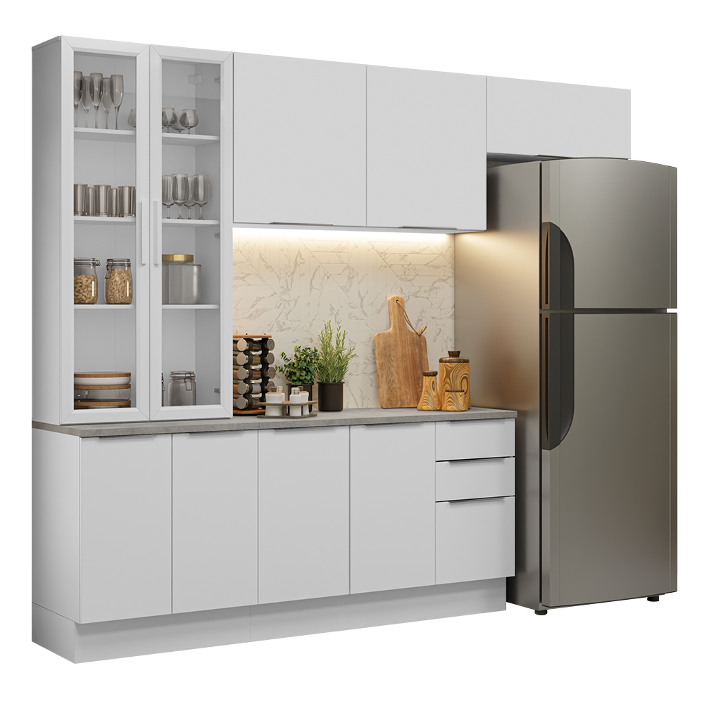Combo completo de Cocina con Cristalero 270 cm Madesa Stella BB 11