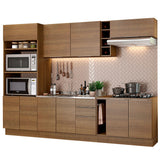 Combo Completo de Cocina 290cm Marrón Stella Madesa 01