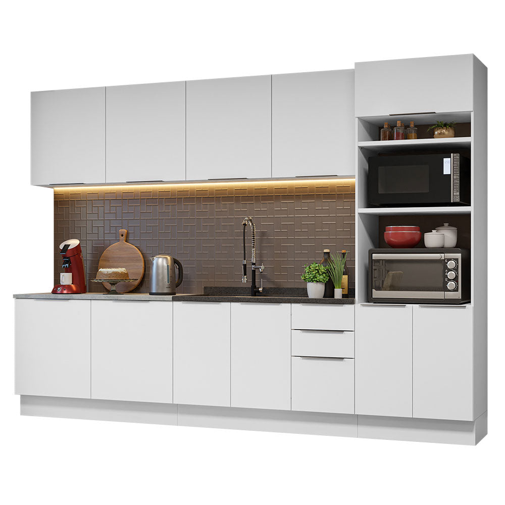 Combo Completo de Cocina 310 cm Blanco Stella Madesa 01