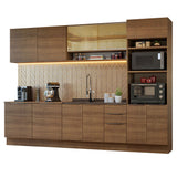 Combo Completo de Cocina 310 cm Marrón Stella Madesa 02