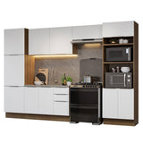 Combo Completo de Cocina 330 cm Marrón/Blanco Stella Madesa 02
