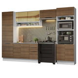Combo Completo de Cocina 330 cm Blanco/Marrón Stella Madesa 03