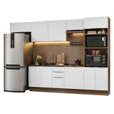 Combo Completo de Cocina 330 cm Marrón/Blanco Stella Madesa 05