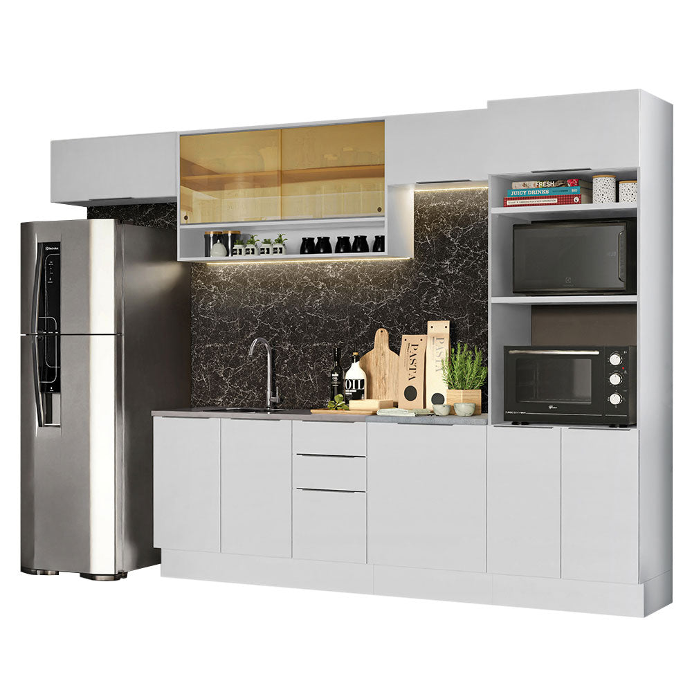 Combo Completo de Cocina 330 cm Blanco Stella Madesa 06