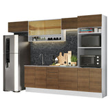 Combo Completo de Cocina 330 cm Blanco/Marrón Stella Madesa 06