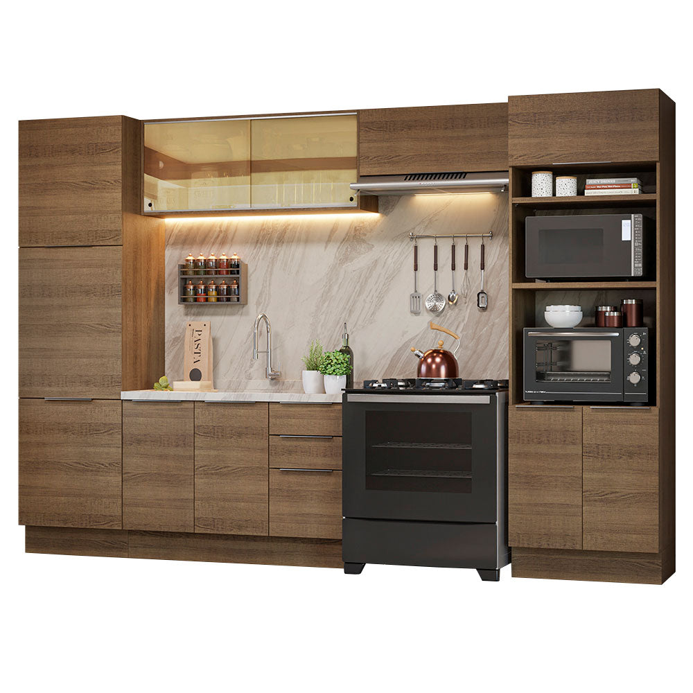 Combo Completo de Cocina 330 cm Marrón Stella Madesa 07