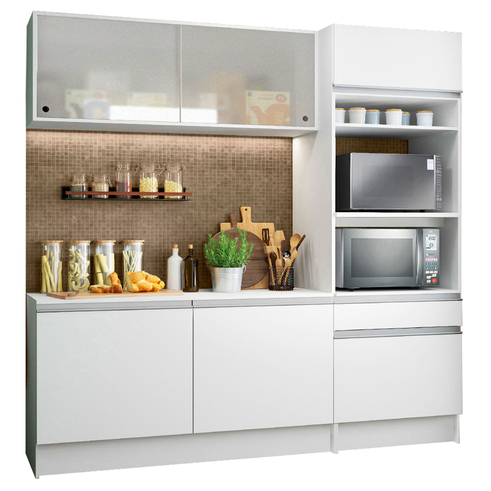 Combo completo de Cocina 180 cm, Blanco Topazio Pop