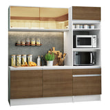 Combo completo de Cocina 180 cm Blanco/Marrón Diamante Pop