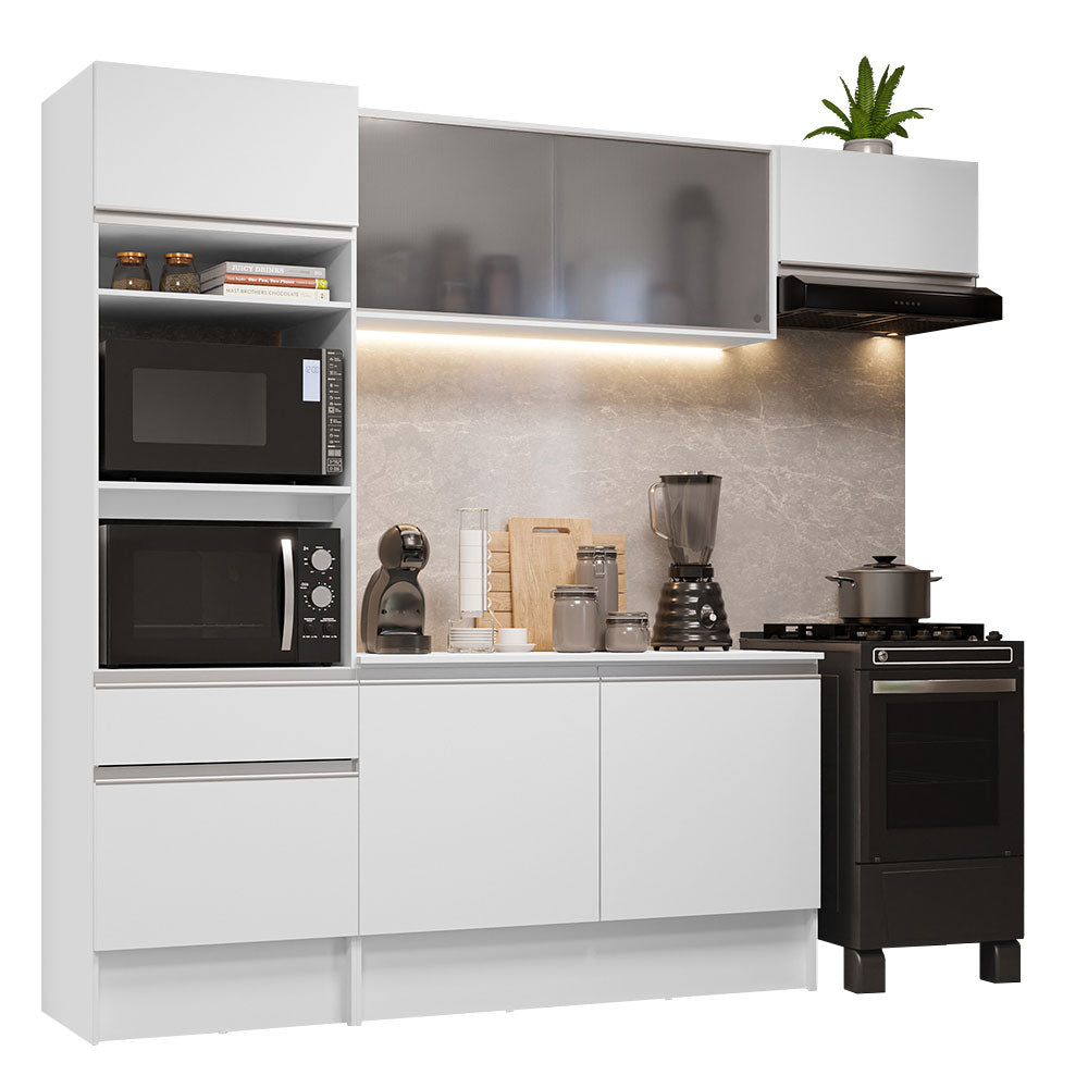 Combo completo de Cocina 240 cm Blanco Topazio