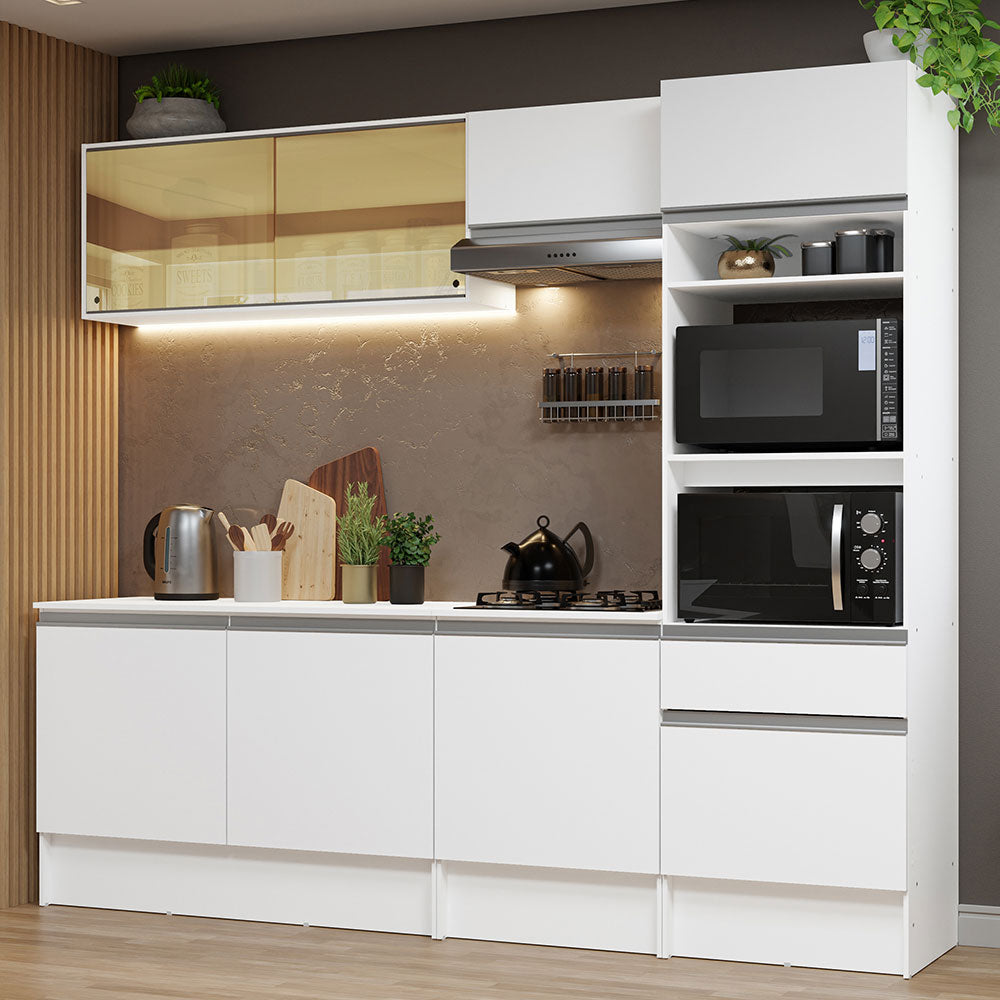 Combo completo de Cocina 240cm Blanco Diamante 06