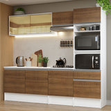 Combo completo de Cocina 240cm Blanco/Marrón Diamante 06