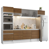 Combo completo de Cocina 300cm Blanco/Marrón Topazio 01