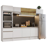 Combo completo de Cocina 300cm Blanco Diamante Madesa 02