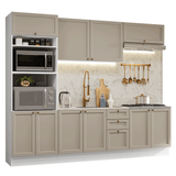 Combo completo de Cocina 270 cm Blanco/Crema Vik Madesa 01