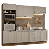 Combo completo de Cocina 270 cm Marrón/Crema Vik Madesa 01