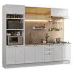 Combo completo de Cocina 270 cm 10 Puertas 3 Cajones Sin Mesada Blanco Vik Madesa 02