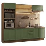 Combo de Cocina 270 cm Vik Marrón/Verde 02