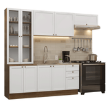 Combo completo de Cocina 270 cm Marrón/Blanco Vik Madesa 05