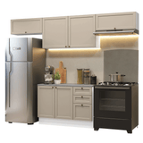 Combo completo de Cocina 280 cm Blanco/Crema Vik Madesa 01