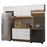 Combo de Cocina 280 cm Vik Marrón/Blanco 01