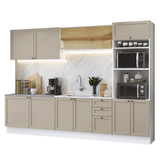 Combo completo de Cocina 310 cm Blanco/Crema Vik Madesa 01