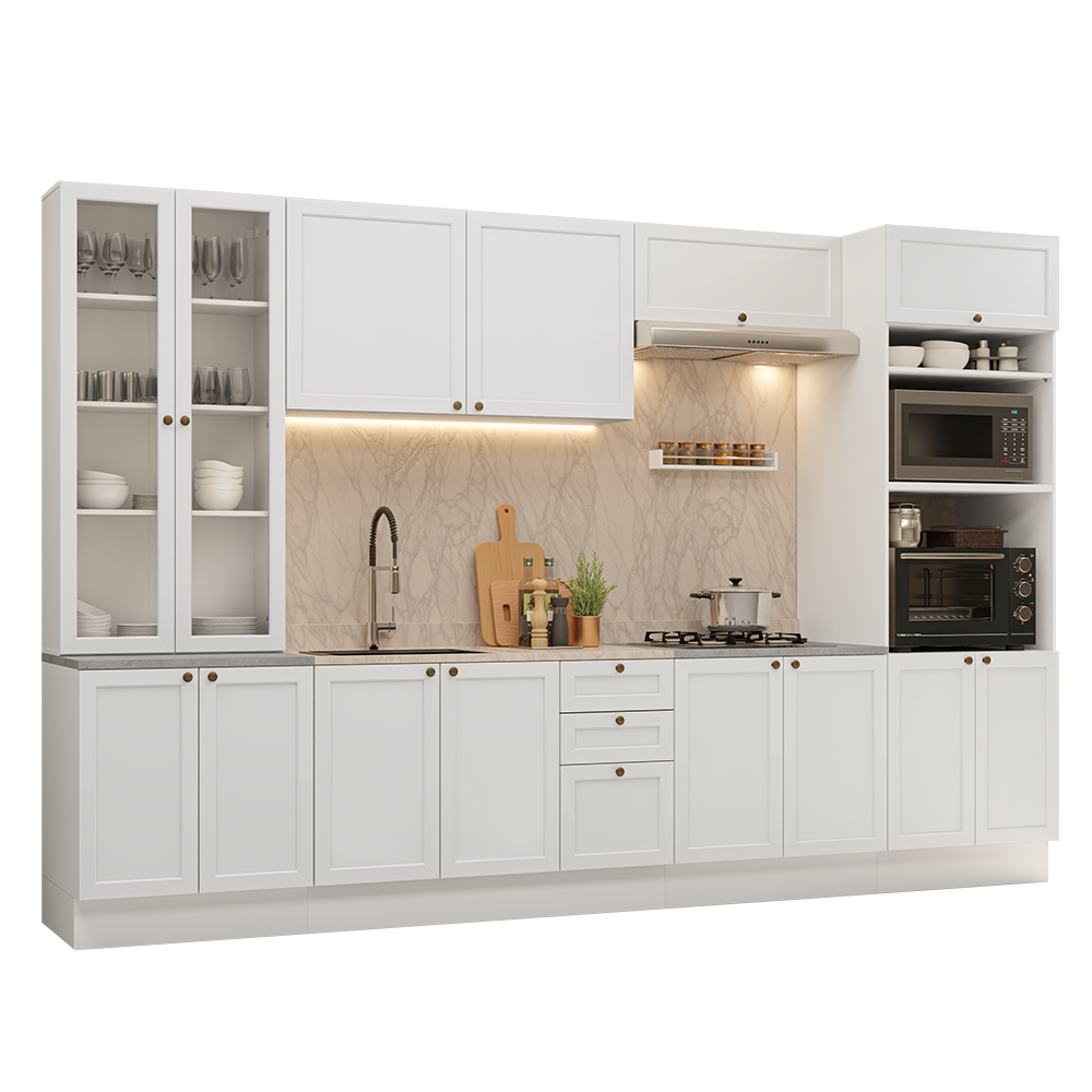 Combo completo de Cocina 340 cm Blanco Vik Madesa 01