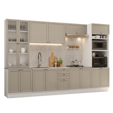 Combo completo de Cocina 340 cm Blanco/Crema Vik Madesa 01