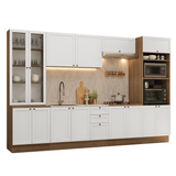 Combo completo de Cocina 340 cm Marrón/Blanco Vik Madesa 01