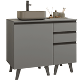Vanitory 100cm 1 Puerta 3 Cajones Gris Nice 04