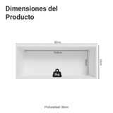 Alacena para Dormitorio 80 cm Nicho Neo Blanco
