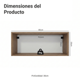 Alacena para Dormitorio 80 cm Nicho Abierto Marrón Neo Madesa