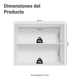 Alacena para Dormitorio 80 cm 2 Puertas Neo Blanco