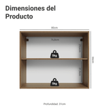 Alacena para Dormitorio 80 cm 2 Puertas Marrón Neo Madesa