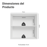 Alacena para Dormitorio 70 cm 2 Puertas Neo Blanco
