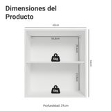 Alacena para Dormitorio 60 cm 1 Puerta Neo Blanco