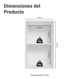 Alacena para Dormitorio 40 cm 1 Puerta Neo Blanco