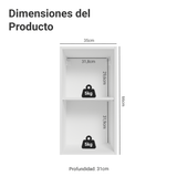 Alacena para Dormitorio 35 cm 1 Puerta Neo Blanco