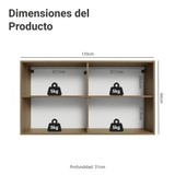 Alacena para Dormitorio 120 cm 2 Puertas Marrón Neo Madesa